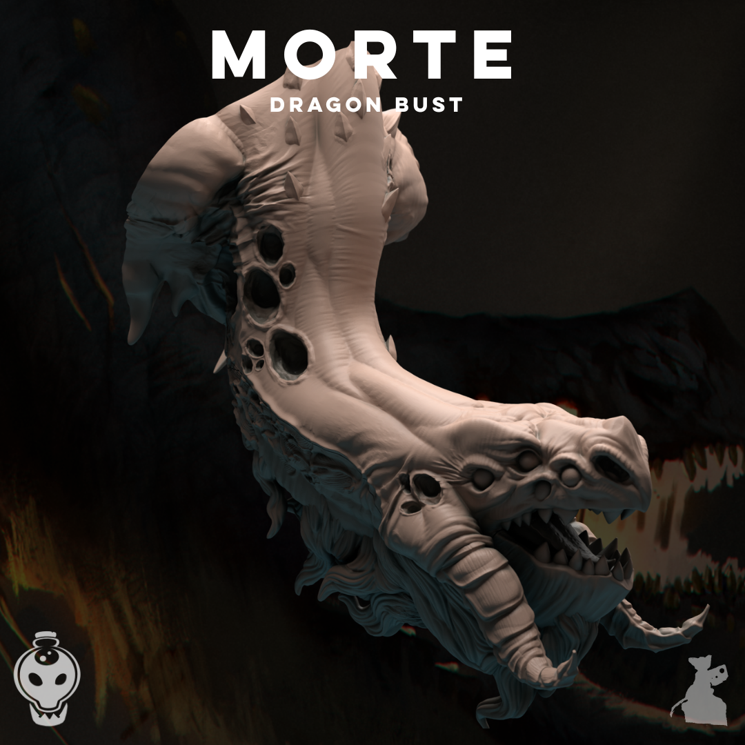 Morte, dragon bust